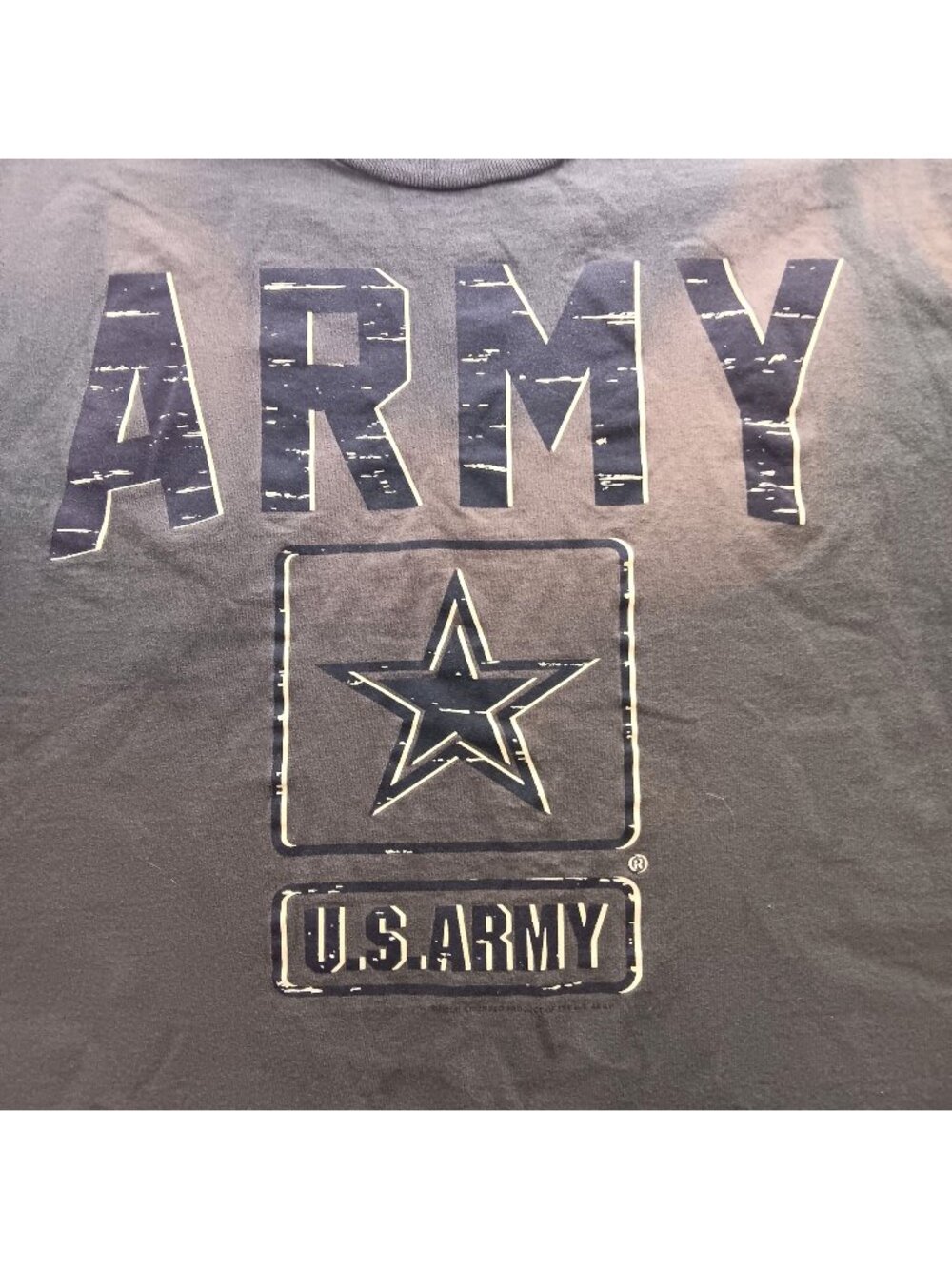 Medium T-shirt Army Green U.S. Army Graphic Bayside Made In USA Military Star